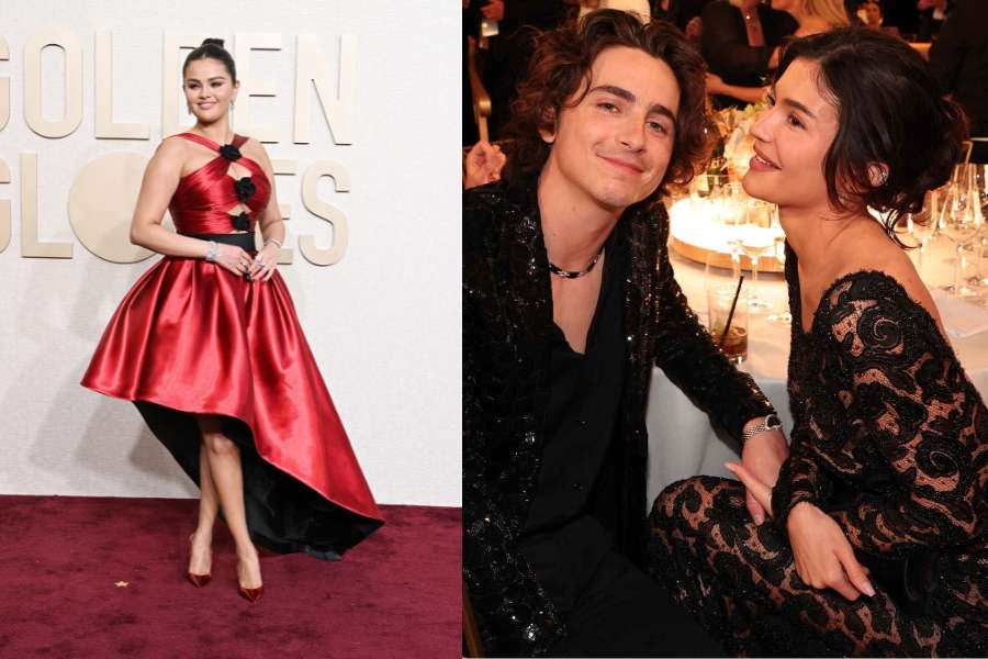 Kylie Stops Selena Gomez Pic with Timothée at Golden Globes 2024?